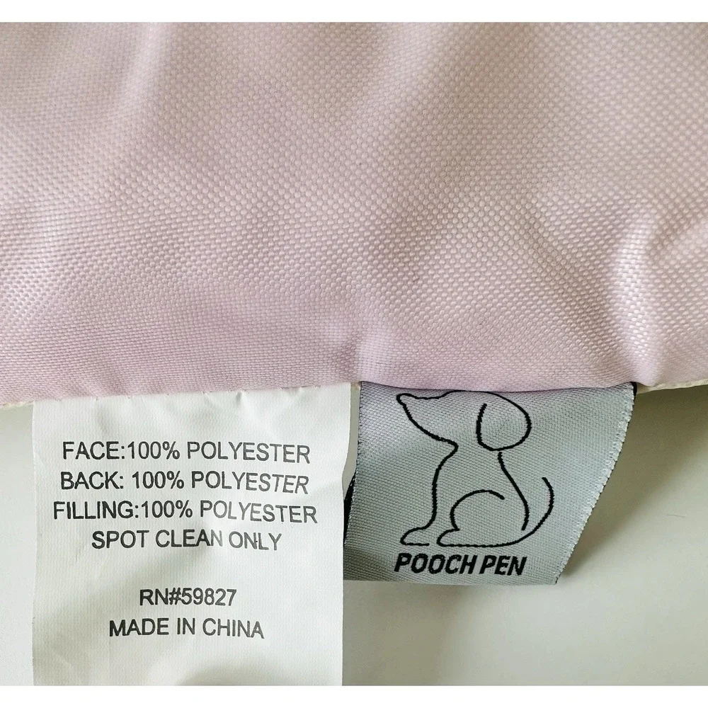 Petmate® Pooch Pet Bolster Mat Pink 36 x 23 Anti-Skid Pet Bed Mat Pad NEW